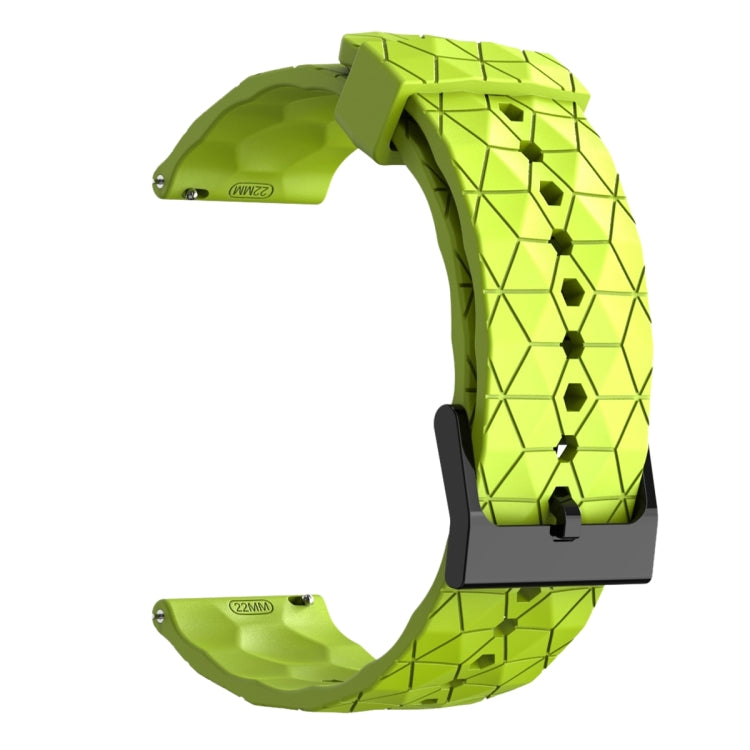 For Amazfit GTR 2e 22mm Football Pattern Solid Color Silicone Watch Band(Lime Green) - free shipping - PMC TechLife - Order now!