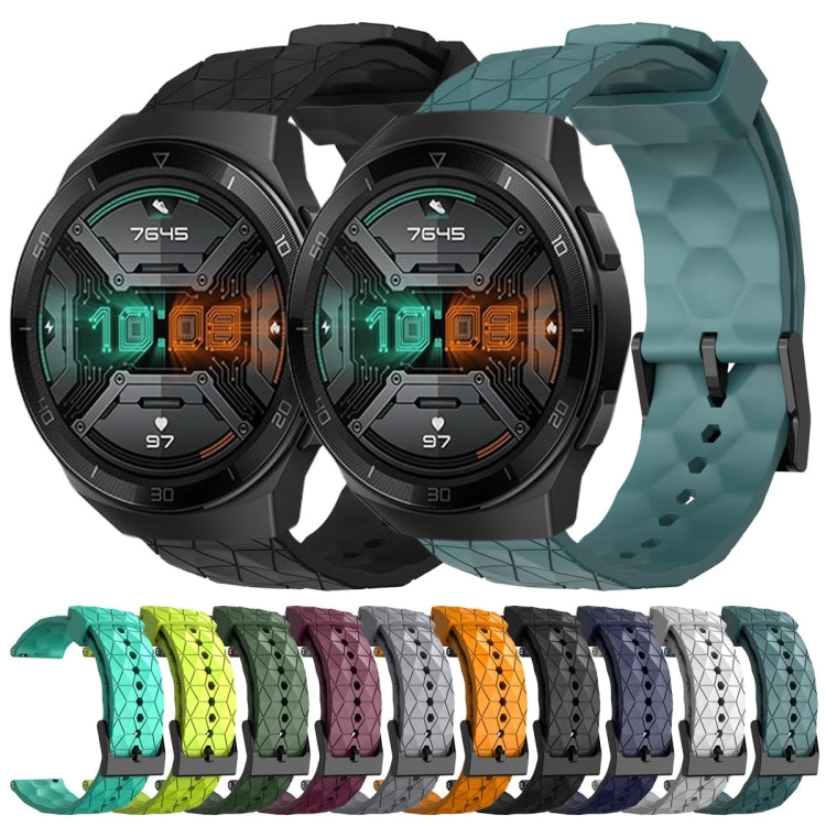For Huawei Watch GT 2E 22mm Football Pattern Solid Color Silicone Watch Band(Grey) - free shipping - PMC TechLife - Order now!