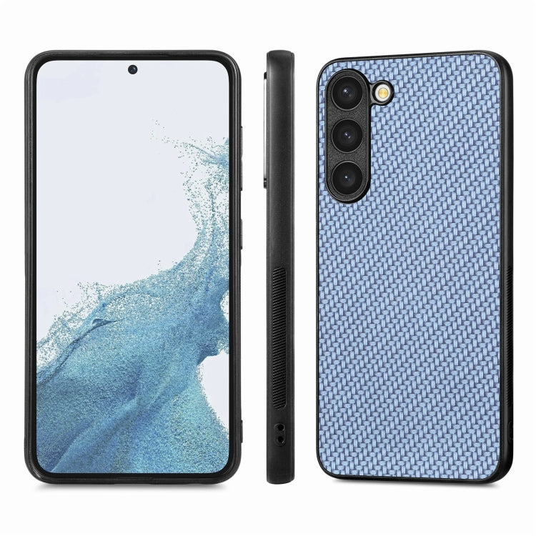 For Samsung Galaxy S23+ 5G Carbon Fiber Texture Leather Back Cover Phone Case(Blue) - Galaxy S23 Ultra 5G Cases by PMC TechLife | Online Shopping South Africa | PMC TechLife | Buy Now Pay Later Mobicred