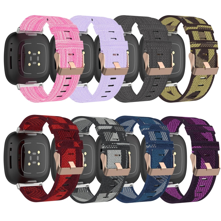For Fitbit Versa 3 Nylon Weave Canvas Watch Band(Light Purple) - free shipping - PMC TechLife - Order now!