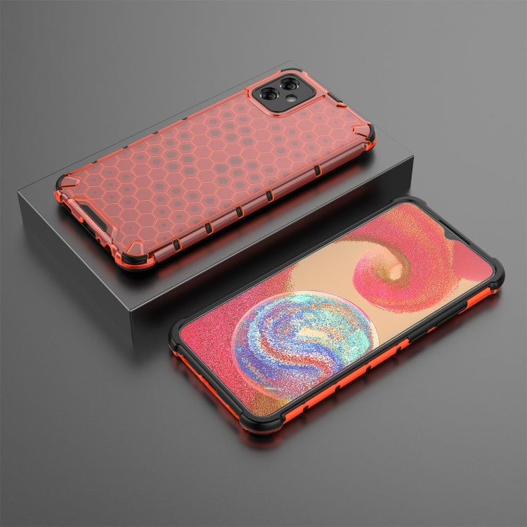 For Samsung Galaxy A04e 4G Honeycomb Phone Case(Red) - Galaxy Phone Cases by PMC Jewellery | Online Shopping South Africa | PMC Jewellery