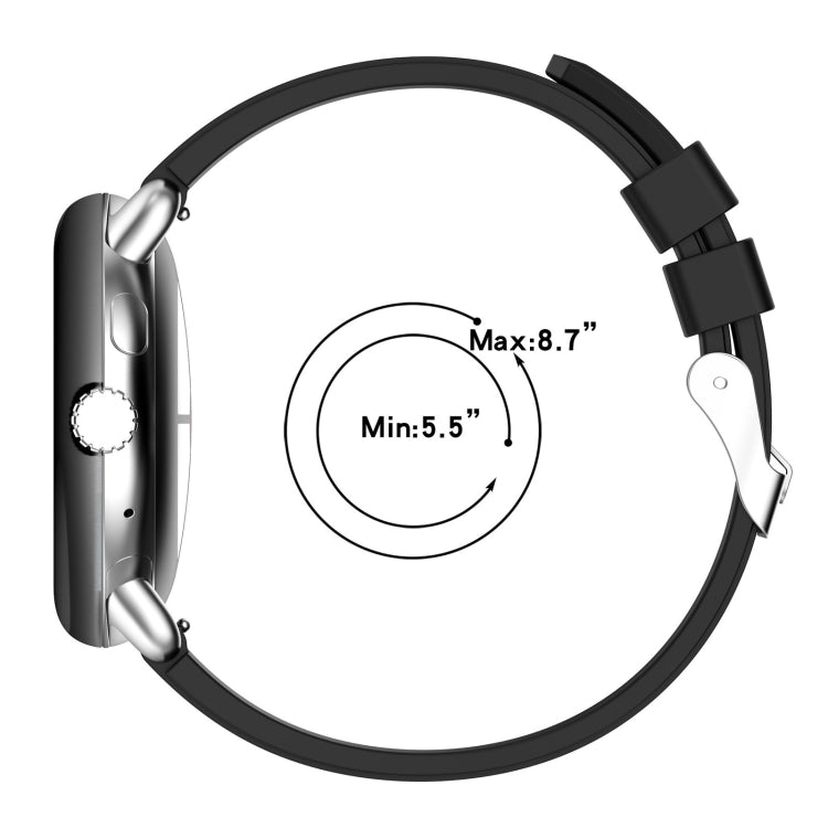 For Google Pixel Watch Metal Connector + Solid Color Silicone Watch Band(Grey) - free shipping - PMC TechLife - Order now!