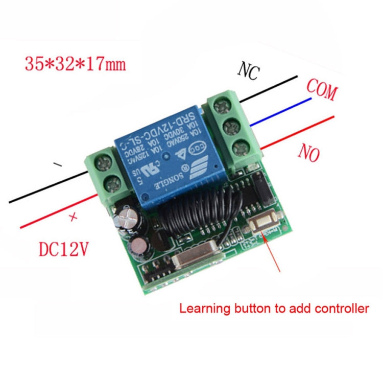 12V 10A RF Wireless Remote Control Switch 1CH Relay Receiver - free shipping - PMC TechLife - Order now!
