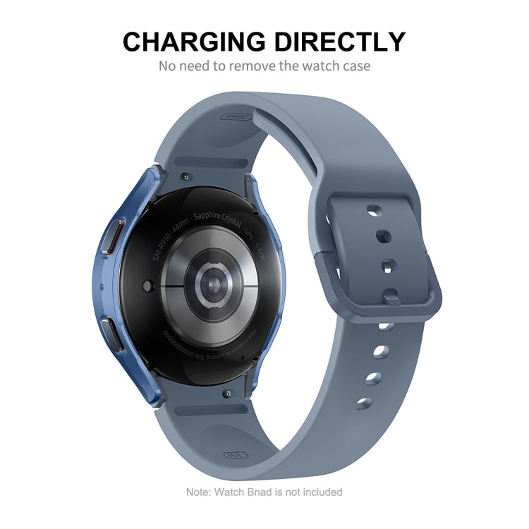 For Samsung Galaxy Watch4/5 40mm ENKAY Hat-Prince Waterproof Full Coverage PC Frame + 9H Tempered Glass Case(Black) - Watch Cases by ENKAY | Online Shopping South Africa | PMC TechLife | Buy Now Pay Later Mobicred