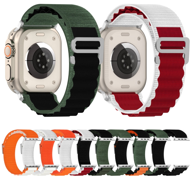 Double Color Nylon Watch Band For Apple Watch Ultra 49mm(Green+Black) - free shipping - PMC TechLife - Order now!