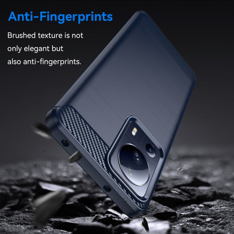 For Xiaomi 13 Lite Brushed Texture Carbon Fiber TPU Phone Case(Blue) - free shipping - PMC TechLife - Order now!