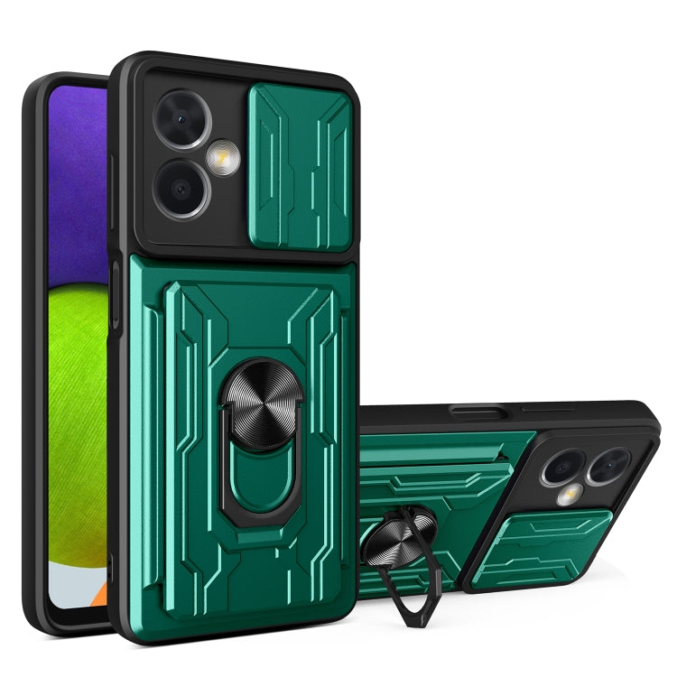 For Xiaomi Redmi Note 12 Pro 5G China Sliding Camshield Card Phone Case(Dark Green) - free shipping - PMC TechLife - Order now!