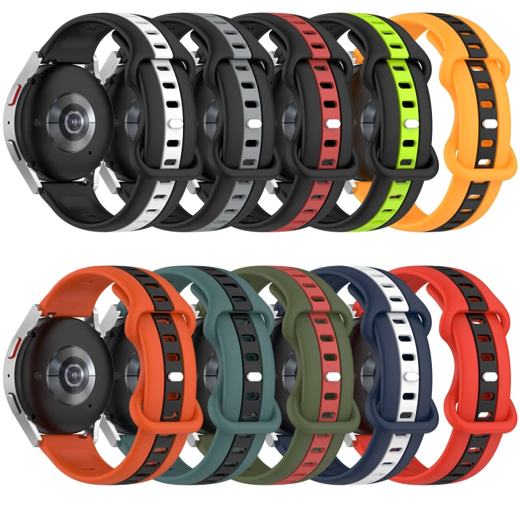 For Amazfit Pop 20mm Butterfly Buckle Two-Color Silicone Watch Band(Black+Red) - free shipping - PMC TechLife - Order now!