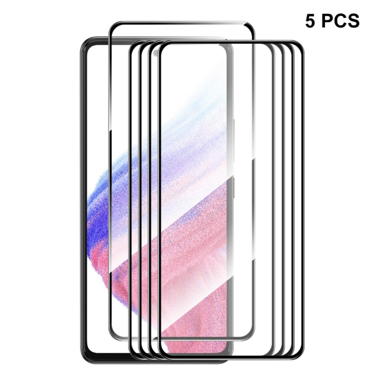 For Samsung Galaxy A54 5G 5pcs ENKAY Hat-Prince Full Glue 0.26mm 9H 2.5D Tempered Glass Full Film - Galaxy Tempered Glass by ENKAY | Online Shopping South Africa | PMC Jewellery