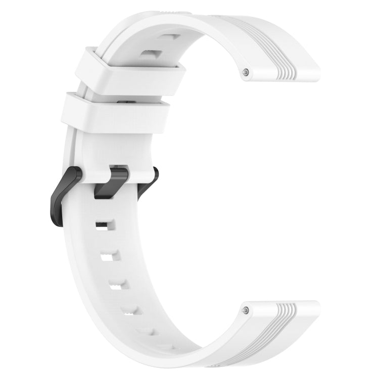 For Samsung Galaxy Watch 46mm 22mm Concave Striped Slicone Watch Band(White) - free shipping - PMC TechLife - Order now!