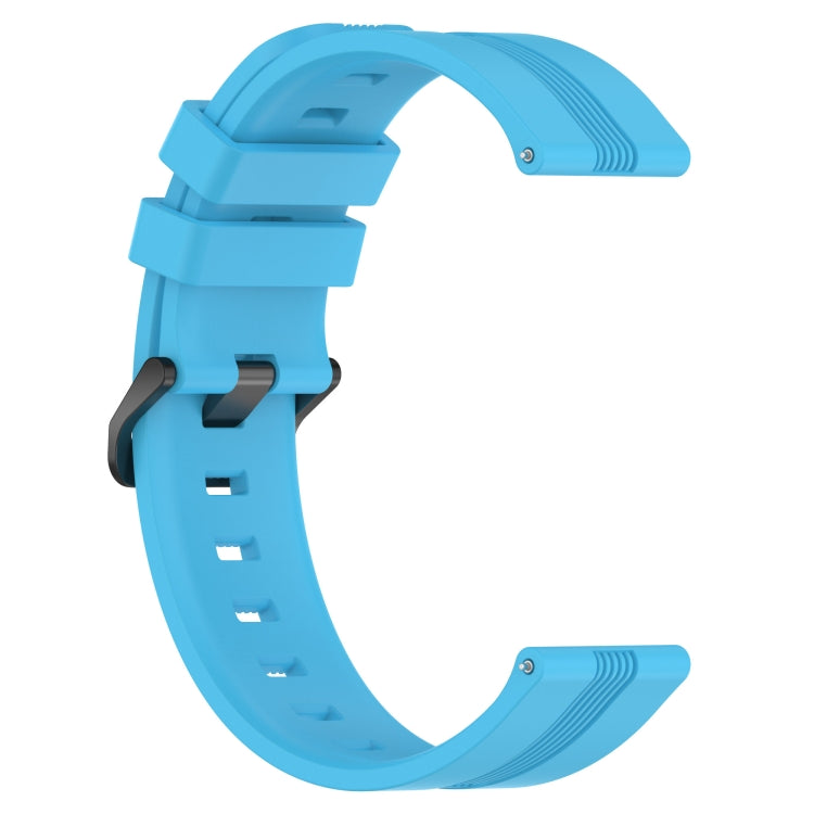 For Samsung Gear S3 Frontier 22mm Concave Striped Slicone Watch Band(Sky Blue) - free shipping - PMC TechLife - Order now!