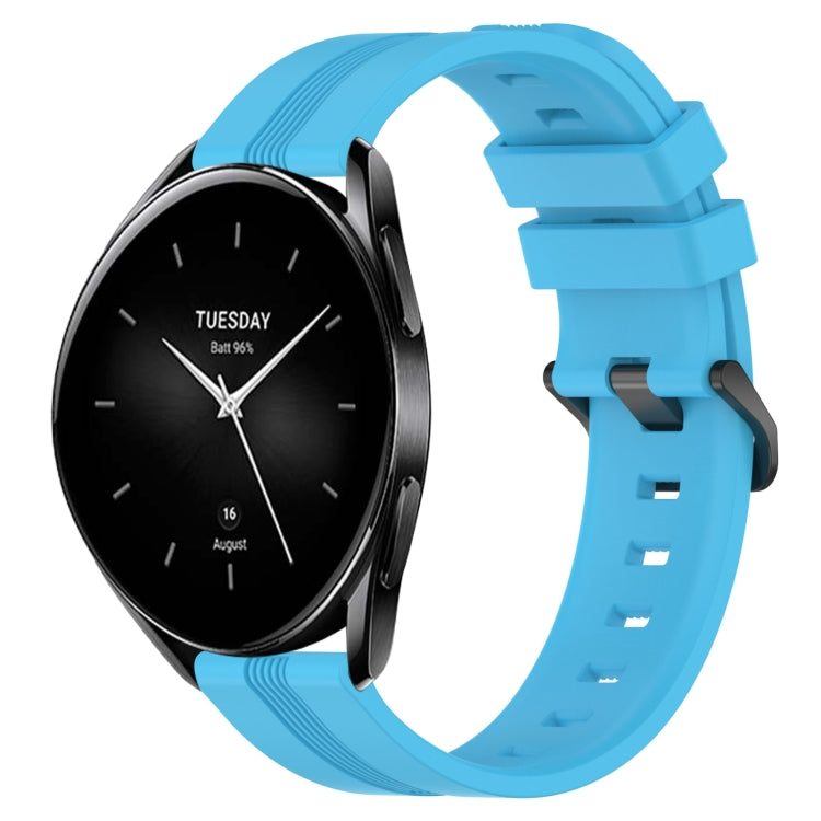 For Xiaomi Watch S2 42mm 22mm Concave Striped Slicone Watch Band(Sky Blue) - free shipping - PMC TechLife - Order now!