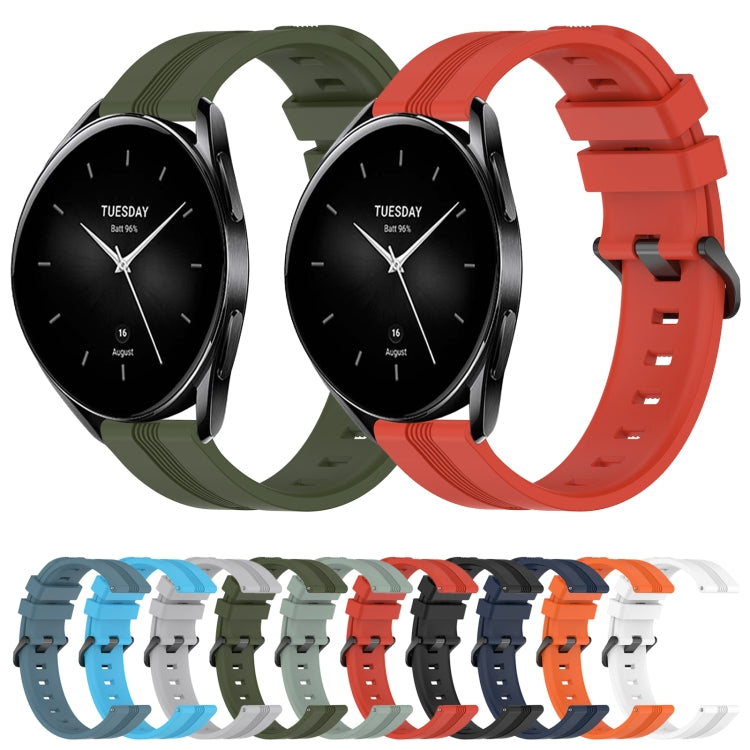 For Xiaomi Watch S2 42mm 22mm Concave Striped Slicone Watch Band(Sky Blue) - free shipping - PMC TechLife - Order now!