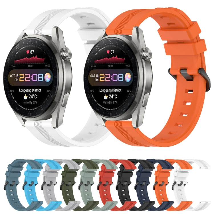 For Huawei Watch 3 22mm Concave Striped Slicone Watch Band(Grey) - free shipping - PMC TechLife - Order now!