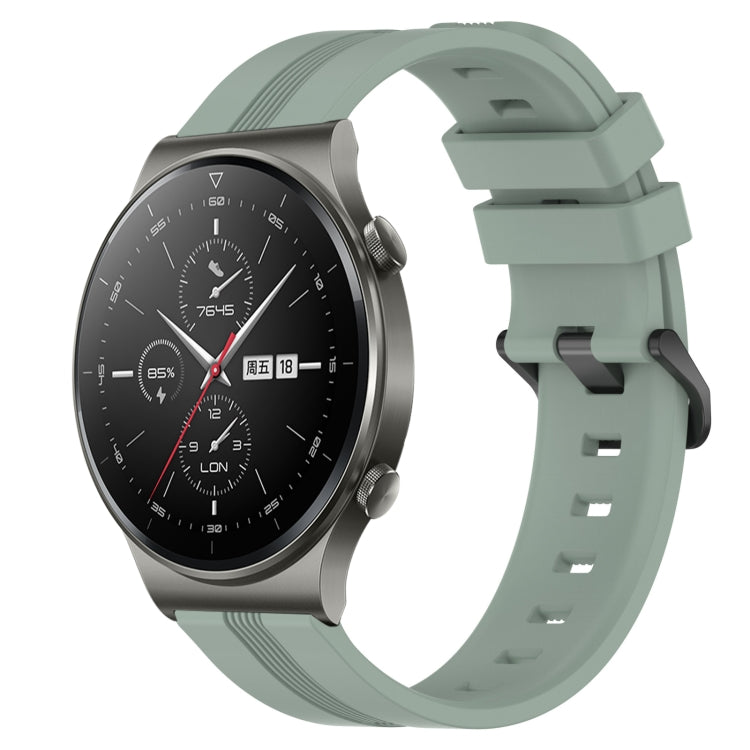 For Huawei GT2 Pro 22mm Concave Striped Slicone Watch Band(Grayish Green) - free shipping - PMC TechLife - Order now!