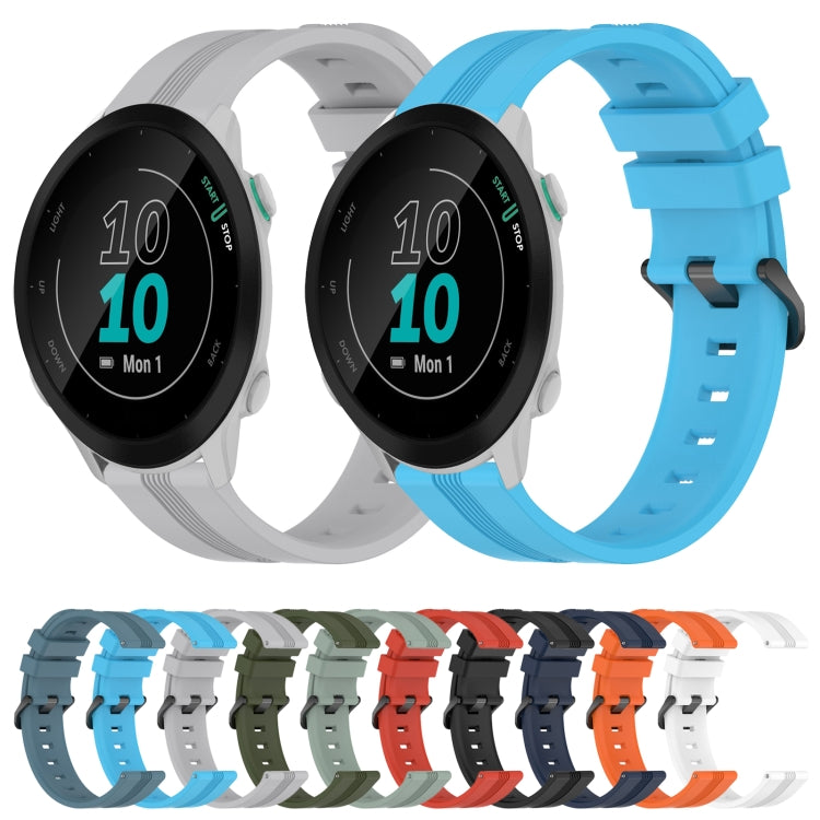Compatible with Garmin Compatible witherunner 55 20mm Concave Striped Slicone Watch Band(Grey) - free shipping - PMC TechLife - Order now!