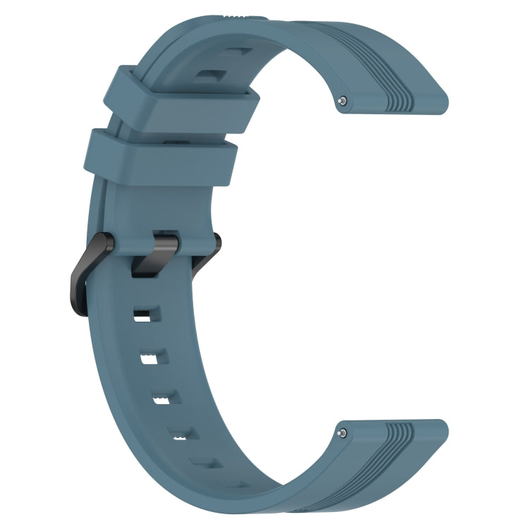 Compatible with Garmin Compatible witherunner Sq2 20mm Concave Striped Slicone Watch Band(Rock Cyan) - free shipping - PMC TechLife - Order now!