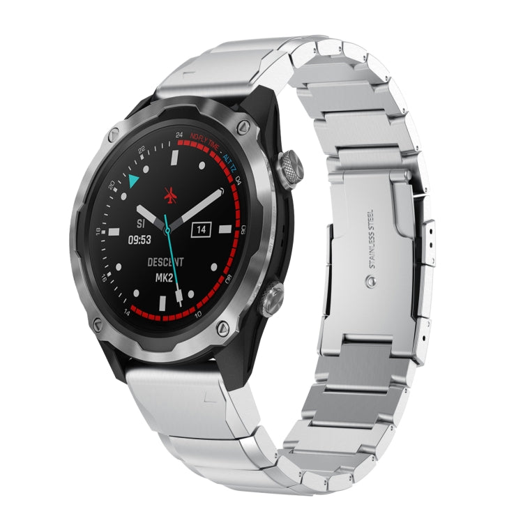 Compatible with Garmin Descent MK 2 26mm Tortoise Shell Stainless Steel Watch Band(Sliver) - free shipping - PMC TechLife - Order now!