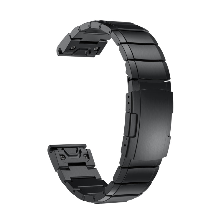 Compatible with Garmin Fenix 7 22mm Tortoise Shell Stainless Steel Watch Band(Black) - free shipping - PMC TechLife - Order now!
