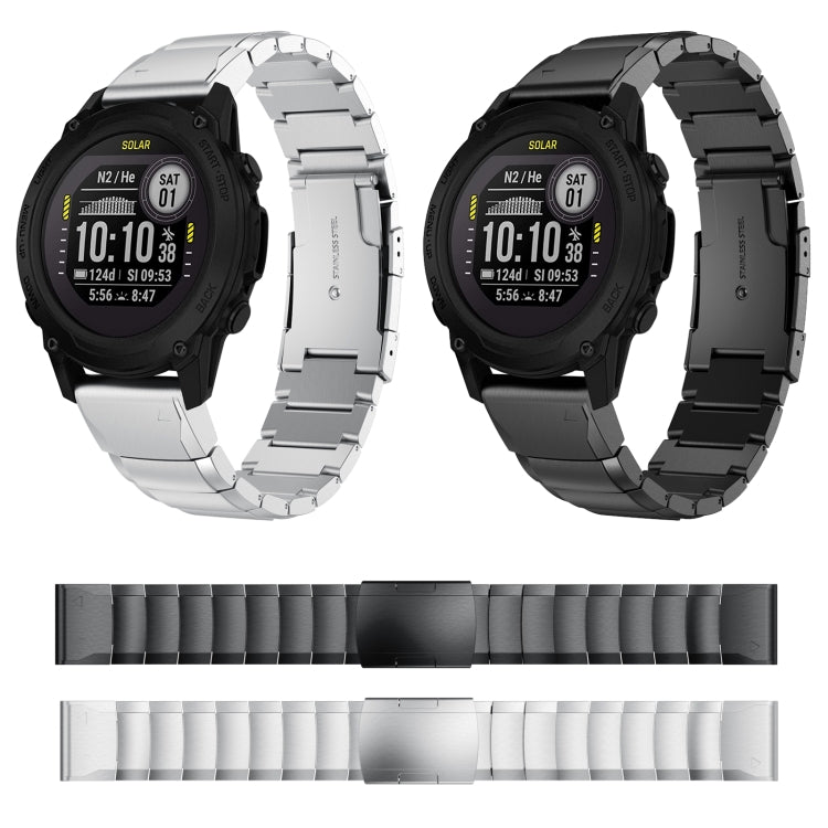 Compatible with Garmin Descent G1 22mm Tortoise Shell Stainless Steel Watch Band(Silver) - free shipping - PMC TechLife - Order now!