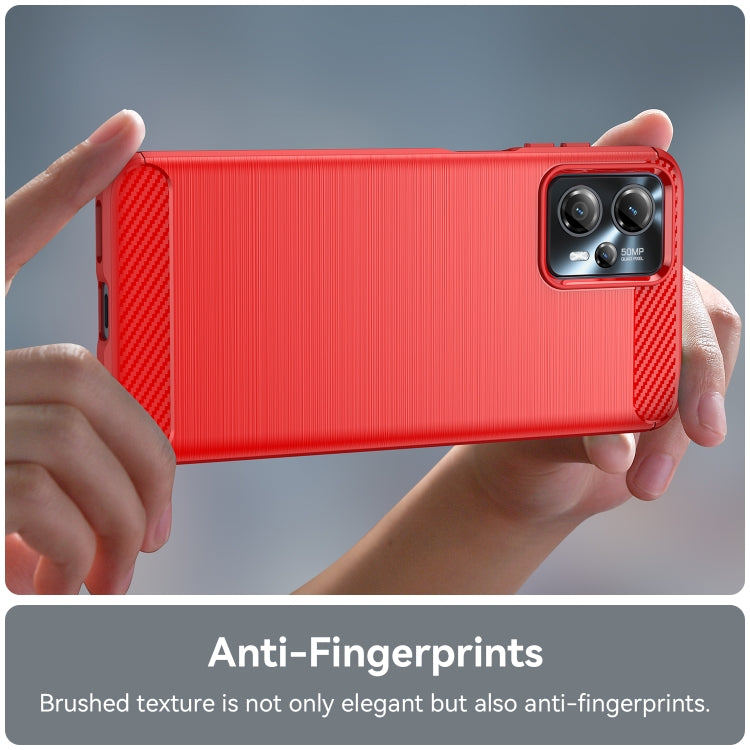 For Motorola Moto G13 Brushed Texture Carbon Fiber TPU Phone Case(Red) - free shipping - PMC TechLife - Order now!