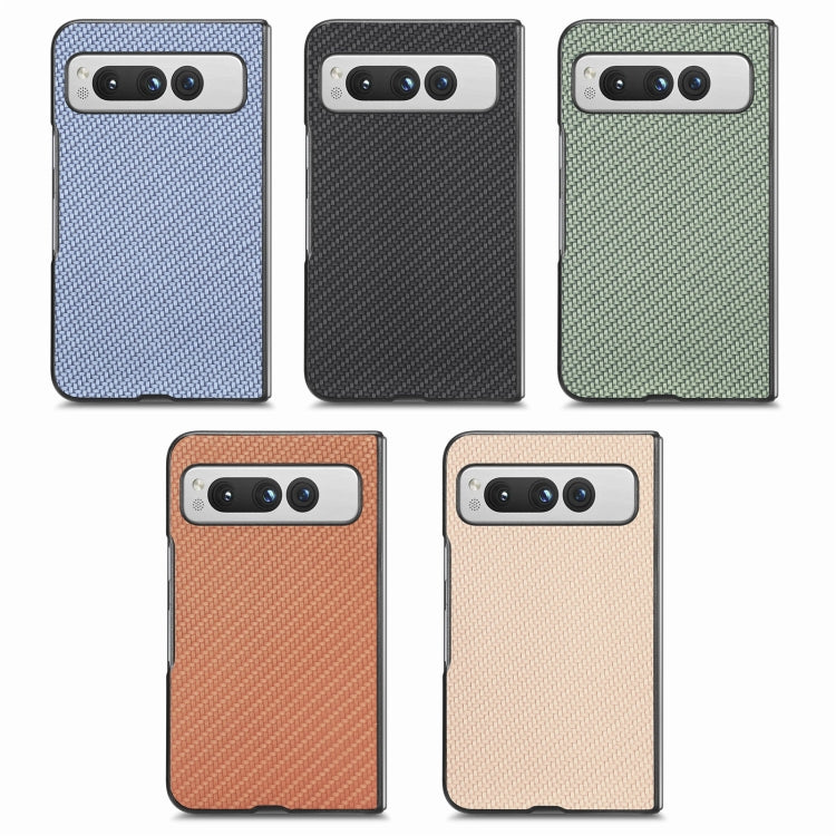 For Google Pixel Fold Carbon Fiber Texture Leather Back Cover Phone Case(Black) - free shipping - PMC TechLife - Order now!
