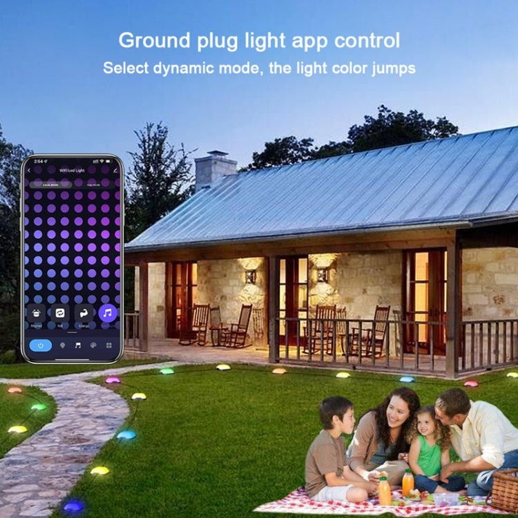 CP01 Outdoor WIFI Smart APP Control Garden Lamp Music Sync Outdoor Ground Lights(EU Plug) - Buried Lights by PMC TechLife | Online Shopping South Africa | PMC TechLife
