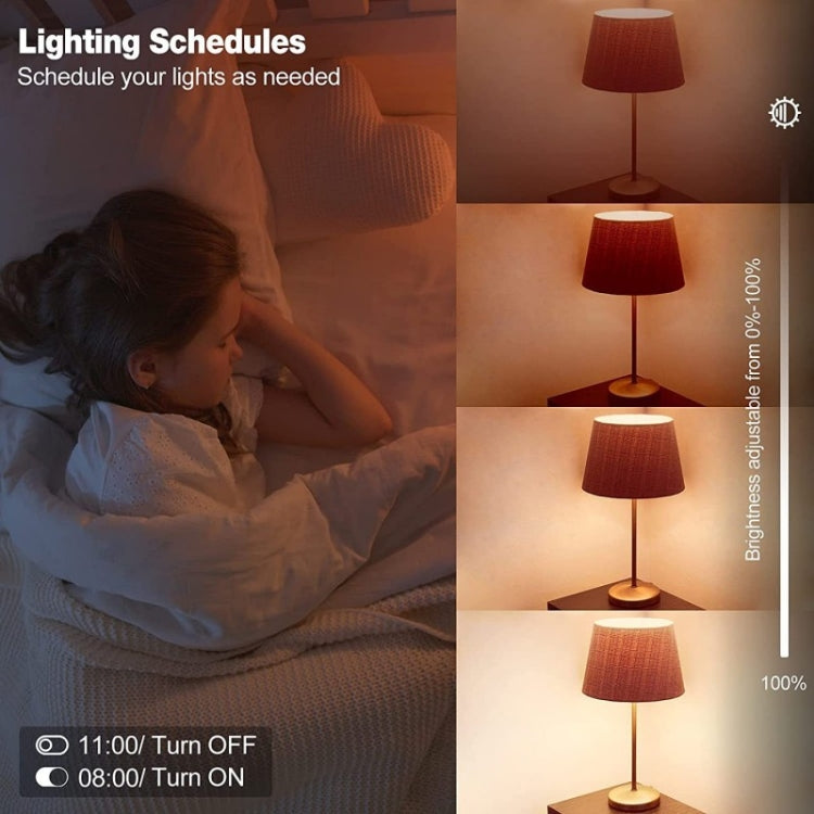 DP01 4pcs TUYA WiFi Smart Light Bulb 15W E26 E27 RGB + White + Warm White LED Bulb - LED Bulbs by PMC TechLife | Online Shopping South Africa | PMC TechLife