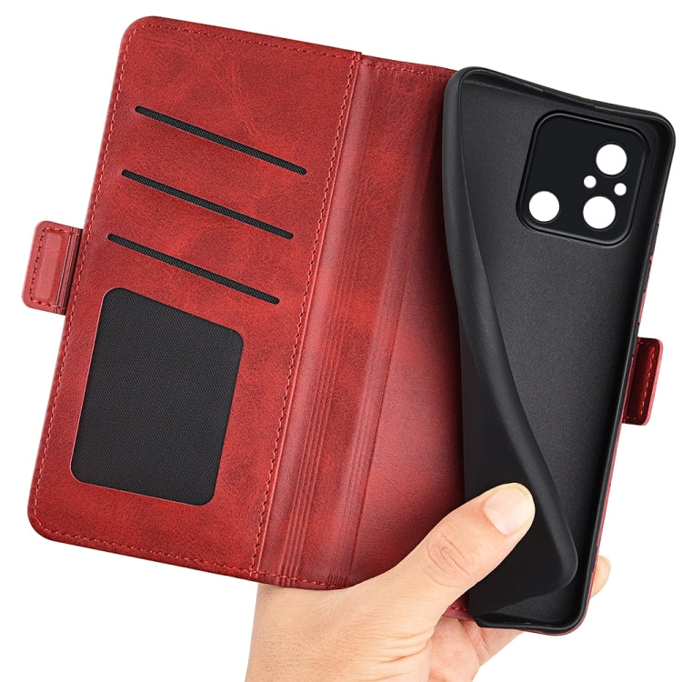 For Xiaomi Redmi 12C Dual-side Magnetic Buckle Horizontal Flip Leather Phone Case(Red) - free shipping - PMC TechLife - Order now!