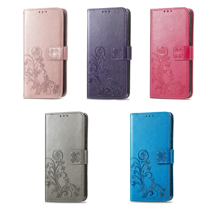 For xiaomi Poco X5 Pro Four-leaf Clasp Embossed Leather Phone Case(Rose Gold) - free shipping - PMC TechLife - Order now!