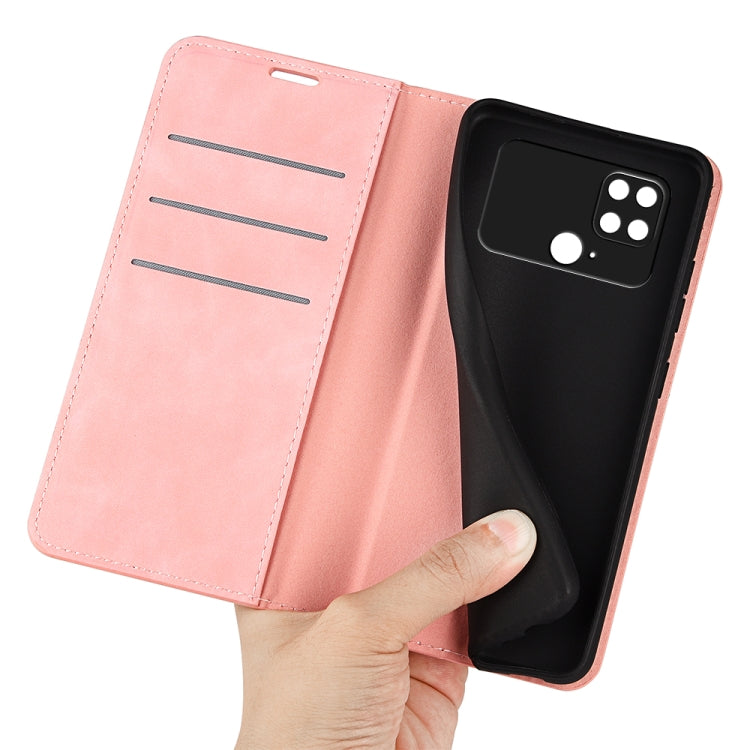 For Xiaomi Poco C40 Retro-skin Magnetic Suction Leather Phone Case(Pink) - free shipping - PMC TechLife - Order now!