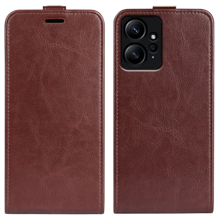 For Xiaomi Redmi Note 12 4G Global R64 Texture Vertical Flip Leather Phone Case(Brown) - free shipping - PMC TechLife - Order now!