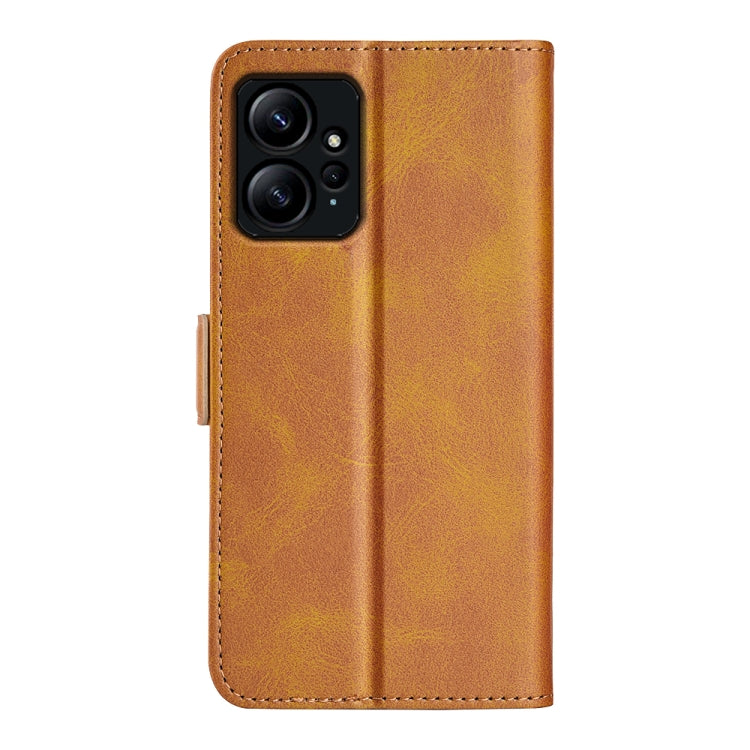 For Xiaomi Redmi Note 12 4G Global Dual-side Magnetic Buckle Horizontal Flip Leather Phone Case(Yellow) - free shipping - PMC TechLife - Order now!