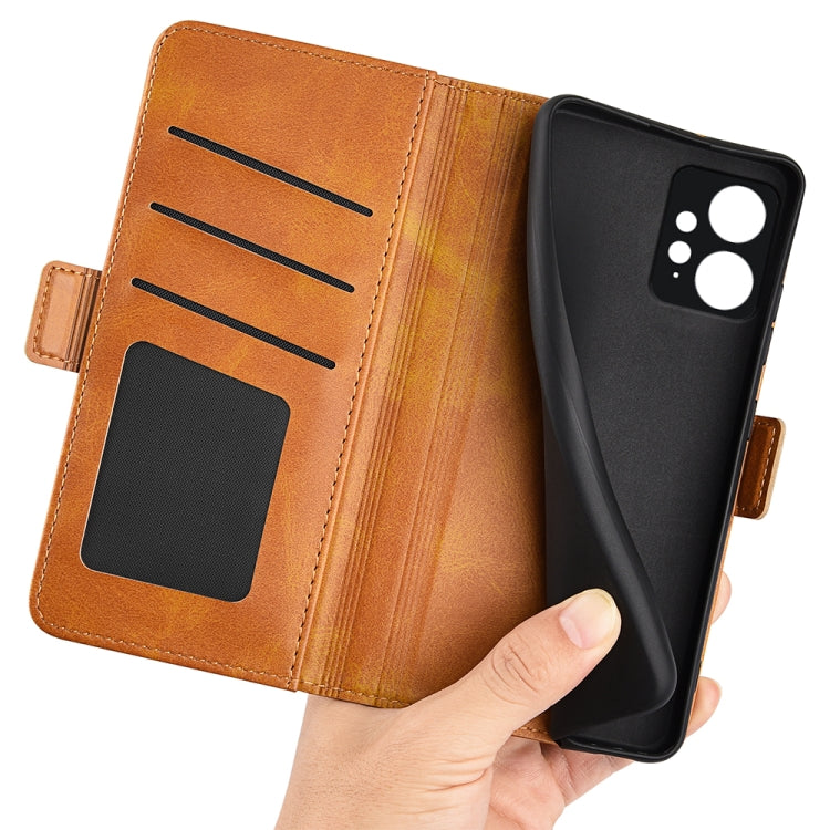 For Xiaomi Redmi Note 12 4G Global Dual-side Magnetic Buckle Horizontal Flip Leather Phone Case(Yellow) - free shipping - PMC TechLife - Order now!