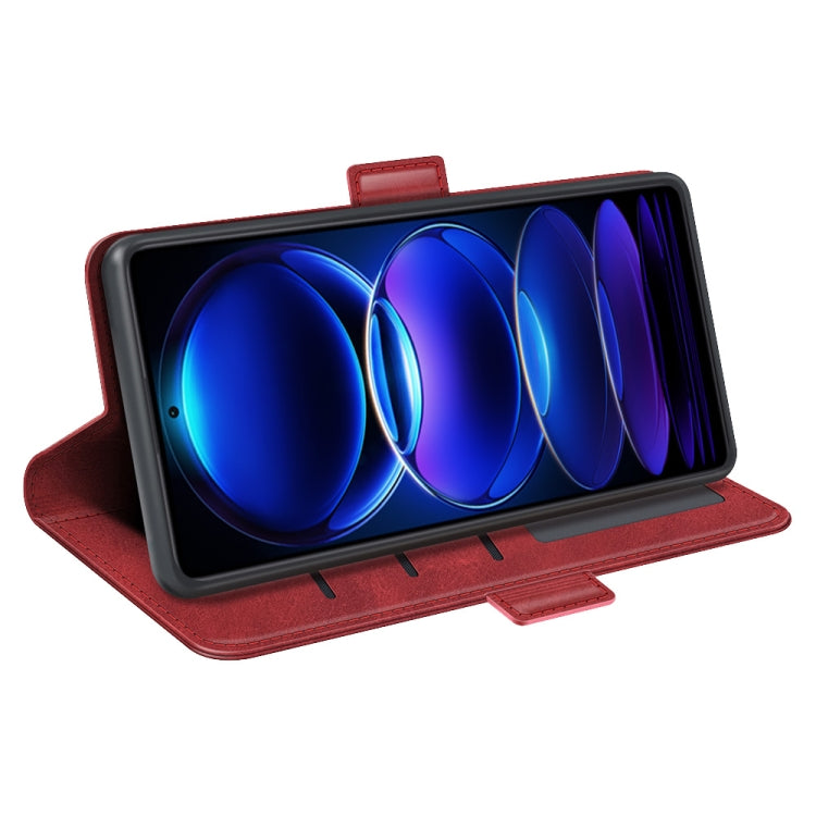 For Xiaomi Redmi Note 12 Pro 5G Global Dual-side Magnetic Buckle Horizontal Flip Leather Phone Case(Red) - free shipping - PMC TechLife - Order now!