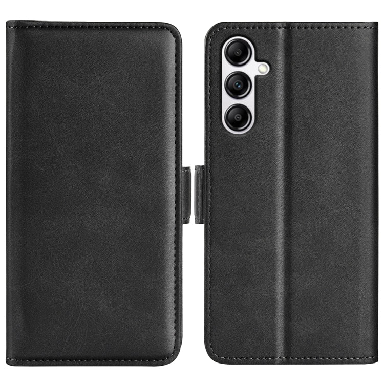 For Samsung Galaxy A34 Dual-side Magnetic Buckle Horizontal Flip Leather Phone Case(Black) - free shipping - PMC TechLife - Order now!