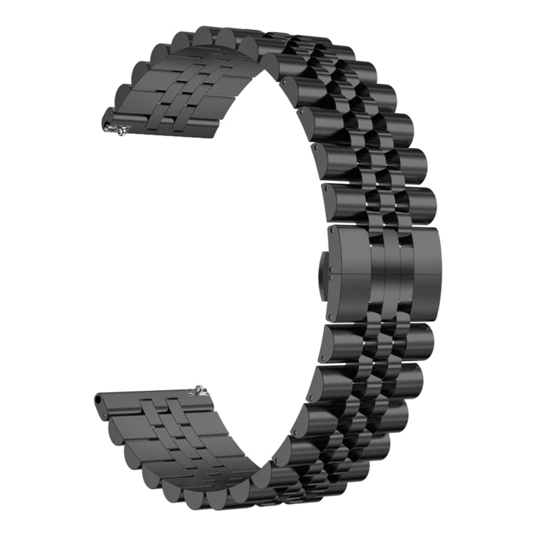 For Huawei Watch 3 / 3 Pro Five Bull Half Round Stainless Steel Watch Band + Strap Removal Tool(Black) -  by PMC TechLife | Online Shopping South Africa | PMC TechLife