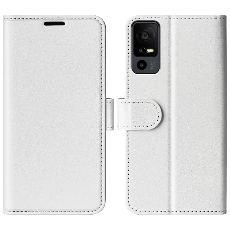 For TCL 40R R64 Texture Horizontal Flip Leather Phone Case(White) - free shipping - PMC TechLife - Order now!