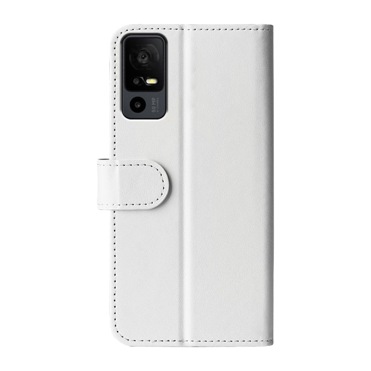 For TCL 40R R64 Texture Horizontal Flip Leather Phone Case(White) - free shipping - PMC TechLife - Order now!