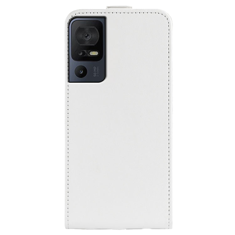 For TCL 40 SE R64 Texture Vertical Flip Leather Phone Case(White) - More Brand by PMC Jewellery | Online Shopping South Africa | PMC Jewellery