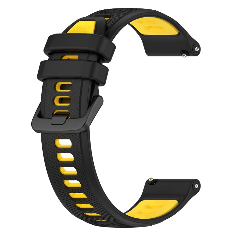 For Huawei Watch GT3 SE 22mm Sports Two-Color Silicone Watch Band(Black+Yellow) - Smart Wear by PMC Jewellery | Online Shopping South Africa | PMC Jewellery