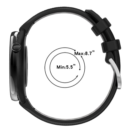 For Xiaomi MI Watch Color 2 22mm Sports Two-Color Steel Buckle Silicone Watch Band(Black+Grey) - Smart Wear by PMC Jewellery | Online Shopping South Africa | PMC Jewellery