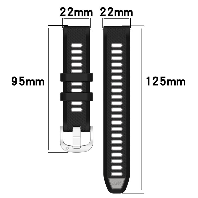 For SUUNTO 5 Peak 22mm Sports Two-Color Steel Buckle Silicone Watch Band(Grey+Yellow) - Smart Wear by PMC Jewellery | Online Shopping South Africa | PMC Jewellery