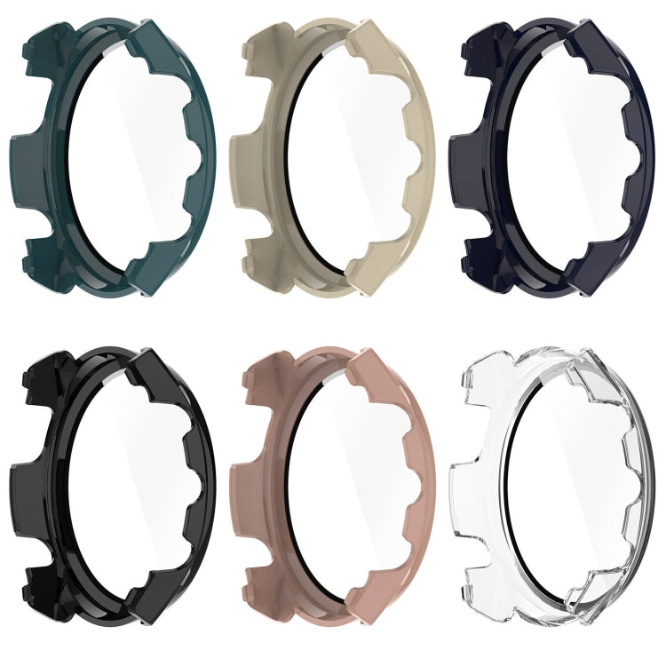 For Garmin Forerunner 965 PC + Toughened Film Integrated Watch Protective Case(Transparent) - Smart Wear by PMC TechLife | Online Shopping South Africa | PMC TechLife