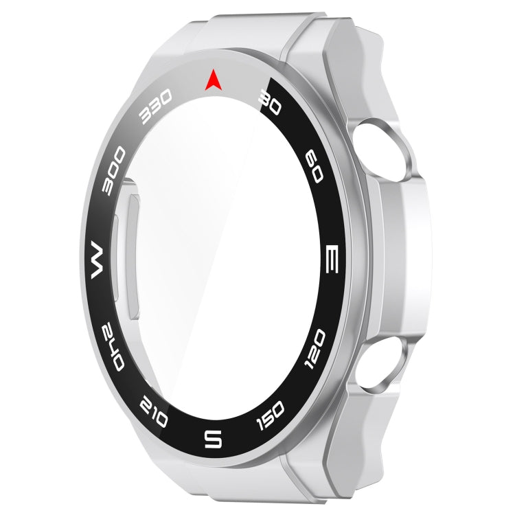 For Huawei Watch Ultimate PC+ Toughened Film Integrated Watch Protective Case(Sliver) - Smart Wear by PMC TechLife | Online Shopping South Africa | PMC TechLife
