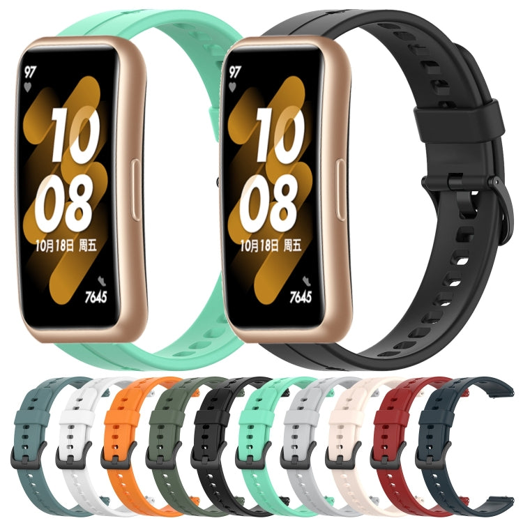 For Huawei Band 7 Solid Color Silicone Watch Band(Pink) - Smart Wear by PMC TechLife | Online Shopping South Africa | PMC TechLife