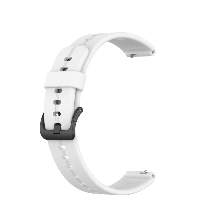 For Huawei Band 6 Solid Color Silicone Watch Band(White) - Smart Wear by PMC TechLife | Online Shopping South Africa | PMC TechLife