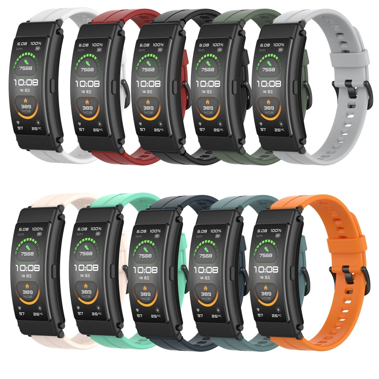 For Huawei Band 3 Solid Color Silicone Watch Band(Grey) - Smart Wear by PMC TechLife | Online Shopping South Africa | PMC TechLife
