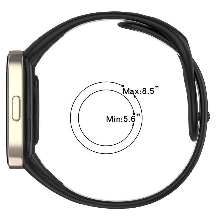 For Redmi Watch 3 Sports Two-Color Silicone Watch Band(Grey+White) - Smart Wear by PMC TechLife | Online Shopping South Africa | PMC TechLife