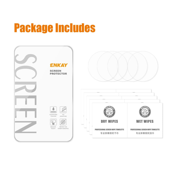 5pcs Compatible with Garmin Compatible witherunner 965 ENKAY 0.2mm 9H Tempered Glass Screen Protector Watch Film - Screen Protector by ENKAY | Online Shopping South Africa | PMC TechLife | Buy Now Pay Later Mobicred